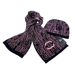 Fashion designer winter hats and scarves set for men and women