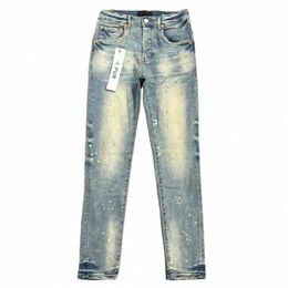 designer Jeans Mens Jeans Purple Jeans Designer Pants pantalones Mens Ripped Straight Regular Denim Tears Washed Old Long Jean k7ZX#