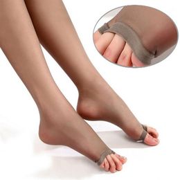 Socks & Hosiery NDUCJSI Sexy Women Stockings Fashion Open Toe Tights Long Black Female Thin Pantyhose Summer Transparent Stylish M236G