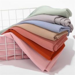 New women solid plain crepe chiffon hijab scarf wraps soft shawls muslim crinkle chiffon scarves hijabs Scarves 10pcs lot T200729248r