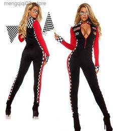 Theme Costume Plus Size Lady Racer Girl Outfit Come Carnival Moter Racing Cheerleader Uniform Cosplay Fancy Party Dress Halloween Q240307