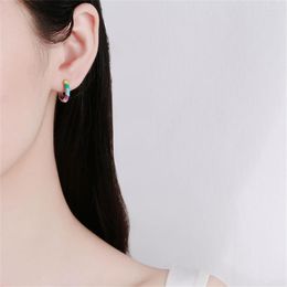 Hoop Earrings Minimalist Eye-catching Elegant Women's Ear Clip Korean Fashion Fashionable Oil Drop Unique Design Exquisite Durable