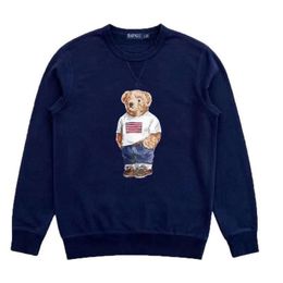 Fashion Printed Bear T-shirt Men's Polos Shirt Long Sleeve Pullover Designer Round Neck Male S-xxl 2024S