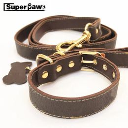 Cat Collars Leads Pet Fashion Leather Bow-tie Collar Leash Set for Small Medium Large Dogs Puppies Outdoor Pet Dog Cat Leading Accessories AML22 231009