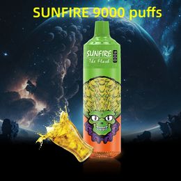 Wholesale Price Sunfire Puff 9000 Disposable E Cigarettes 600mAh Mesh Coil 18ml Pod Battery Rechargeable Cigs Puff 9K 12k 0% 2% 5% Vape Pen 10 Flavours Disposable Vapers