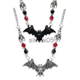 Pendant Necklaces Fashion Punk Gothic Bat Pendant Necklaces Fo Women Men Hip Hop Animal Necklace Halloween Themed Horror Jewellery Accessories Gifts x1009