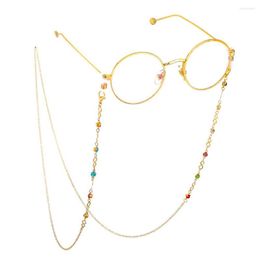 Chains JGL0016 2023 Latest Design Colourful Rhinestone Glasses Chain Fashion Rope Lanyard Europe Charm Women Accessories