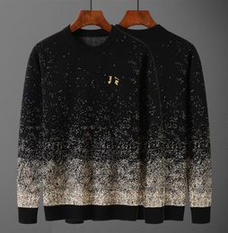 Winter New Warm Sweaters O-Neck Cotton Sweater Men Brand Clothing Knitted Embroidery Icon Pullover Slim Fit Men M-3XL