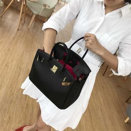 Bags Handbag Genuine Interior Color Matching Cowhide Bag Lychee Grain Leather Women's Bag Shoulder Bag Fashion Bag