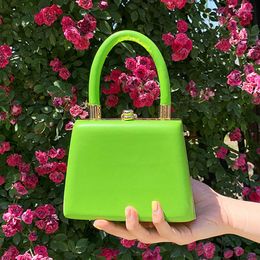 Evening Bags Luxury Handbag 2023 Women Fashion Vintage Mini Box Hand Bag Clutches Solid Colour Ladys Satchel Purse