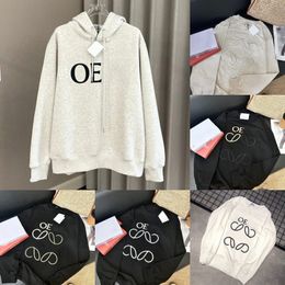 Designer Womens Homens Hoodie Loewees Moletons Clássico Letra Bordado Mulheres Hoodies Pulôver Manga Longa Com Capuz Logotipo O Pescoço Tops Lady Femme Jumper Hoody