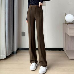 Women's Shorts Spring And Autumn Wide Leg Pants High Waist Loose Straight Show Slim Drop Feel Casual Suit Floor Dragging