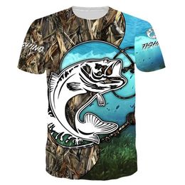 Men's T-Shirts High Quality Tshirt Men Women 3d Print Funny Fishing Fishes Short-sleeved Shirt Children's Clothing Top T1956