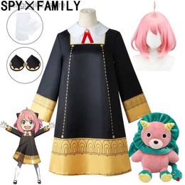 Theme Costume Anya Forger Cosplay Anime SPY X FAMILY Anya Forger Cosplay Come Women Dress Doll Uniform Wig Halloween Clothes for Kids Adult Q231010