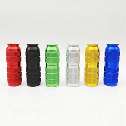 Newest Smoking Colorful Cracker Aluminum Alloy Non-slip Bottle Opener Pollen Press Cream Whipper Cylindrical Style Dispenser Dry Herb Tobacco Smoking Holder