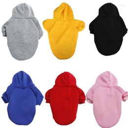 Dog Apparel Winter Clothes Solid Colour Sport Hoodies Sweatshirts Warm Coat Clothing For Small Medium Large Dogs Cat Outfit