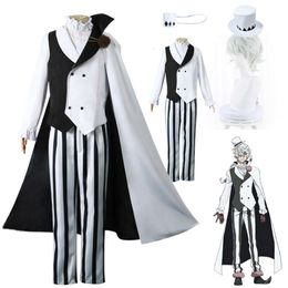 Anime Nikolai Gogol Cosplay Costume Bungo Stray Dogs Cosplay Overcoat Cloak Uniform Wig Hat the Decay of the Angel Men Outfitcosplay