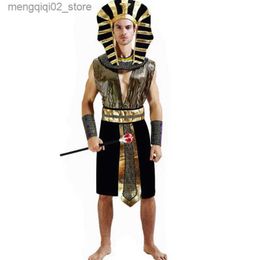 Theme Costume Halloween Comes Ancient Egypt Egyptian Pharaoh Tutankhamun King Empress Cleopatra Queen Come Cosplay Clothing for Men Wome Q231010