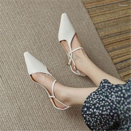 Pointed Pumps Sandals Toe Braid Band Buckle Strap Women Shoes Vintage Sandalias Concise Chaussures Femme Heeled Zapatos Mujer 9926