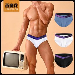 Underpants Men'S Color Matching Underwear Modal Breathable Briefs Jockstrap Exercise Fitness Comfort And Oversized Leggings With Added Fat