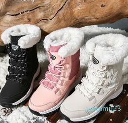 Snowboards Skis Boots Winter Women Outdoor Snowboard Shoes Ankle Boots Snow Warm Thick Plush Snow Boots Waterproof Non-Slip