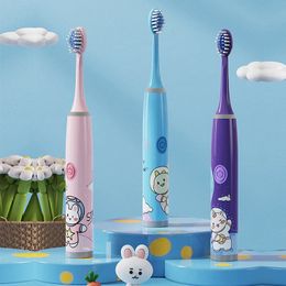 Toothbrush Childrens Colour cartoon ultrasonic childrens soft hair cleaning brush without batteries 231007