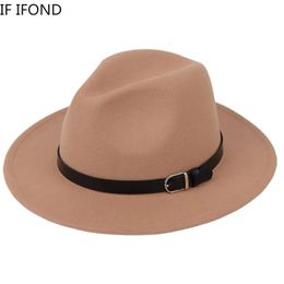 Wide Brim Hats Bucket Hats Classic British Fedora Hat Men Women Imitation Woolen Winter Felt Hats Fashion Jazz Hat Chapeau Wholesale 231009