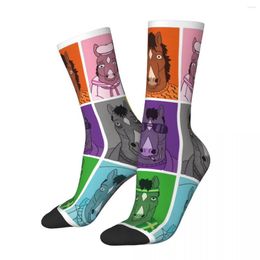 Men's Socks Hip Hop Retro Different Style Crazy Compression Unisex B-BoJack Horsemans Street Pattern Printed Funny Novelty