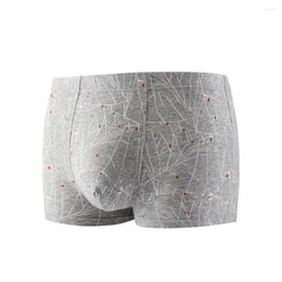 Underpants Sexy Mens Boxer Briefs Shorts Underwear Trunks Print Breathable Smooth Elastic Soft Panties Sleepwear Nightwear