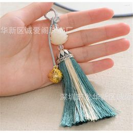 Keychains Openable Sachet Ball Bodhi Lotus Flower Tassel Bag Car Keychain Keyring Spiritualist Key Ring For MEN WOMEN Gift