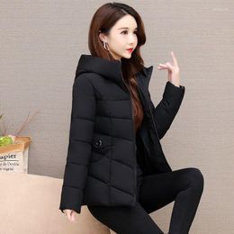 Women's Trench Coats Ladies Cotton Coat Casual Hooded Jacket Female Thick Warm Long Sleeve Fashion Outerwear Padded V2