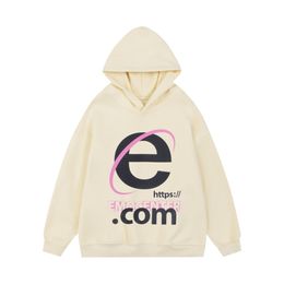 Letter Printed Men Y2K Hoodie Harajuku Oversized Hip Hop Streetwear Sweatshirt Black Beige White Loose Casual Pullover Hoodies