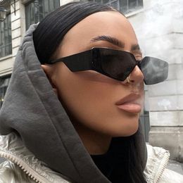 2023 Cat Eye Metal Sunglasses Frameless Futuristic Technology Women's Sunglasses Y2K Street Shooting Runway Cross-Border Heterosexua Eyelasses For Couple