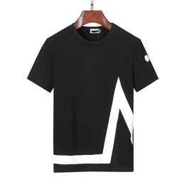 New men's and women's T-shirts summer fashion men's T-shirts top design high-quality cotton black and white short-s301e