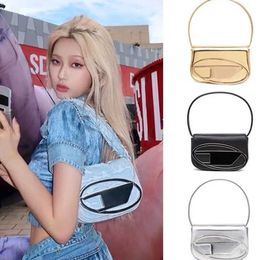 D Letter Ltaly Fashion Multicolor Contrast Dingdang Bag Fashion Half Round Cross Body Bag women shoulder bags designer handbags Nappa Leather purses