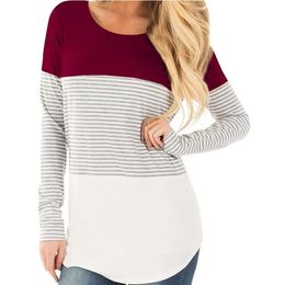 Tops de maternidad, camisetas, camisas de maternidad para lactancia, camisetas para mujeres embarazadas y lactancia, ropa informal elástica para mamá embarazada 231006