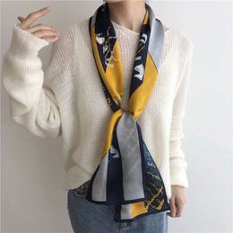 Artist Designed Junma Autumn Winter New Product Mulberry Silk Long Japanese and Korean Simple Decoration Scarf