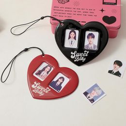 Frames Love Heart Kpop Po Card Holder Idol Protective Display Sleeves Lovely Stationery Frame