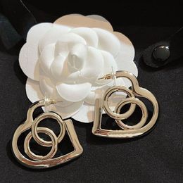 Women Earrings Designer Love Ear Hoops Fashion Heart Studs Charm gold silver Hoop Earrings Womans Jewellery Stud Dangle Earing2359