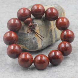 Charm Bracelets Blood Sandalwood Buddha Bead Bracelet Red Same Material Cowhair Pattern 10 To 20mm Men's And Women's Hand String