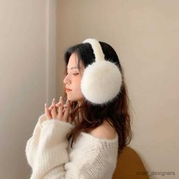 Ear Muffs Real Soft Plush Ear Warmer Female Winter Warm Ear Muffs Men Earmuffs for Women Autumn Earflap Ears Scalable R231009