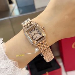 Square Designer Diamond Watch High Quality Quartz Movement Size 27x37 Stainless Steel Bracelet Womens Anti Fading Fashion Watches