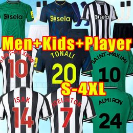 23 24 New castleS Soccer Jerseys BRUNO G. JOELINTON ISAK 2023 2024 NUFC Fans Player Version United MAXIMIN WILSON ALMIRON TRIPPIER Football Shirt Men Kids 3XL 4XL