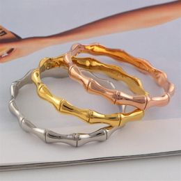 Luxury Retro bangles Stainless Steel Bamboo Bracelets Coin Multi-layer Female Bamboo Style Chain Creative Bracelet Fashion Jewelry264H