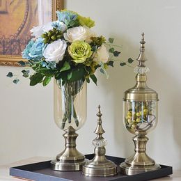 Vases High Grade Glass Material Home Decor Modern For Flower Handicrafts Ornaments