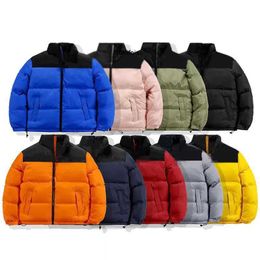 Mens Down Parkas Mens Down Jacket Puffer North Coat Woman Parkas Fashion with Classic Letter Hooded Large Pocket Jackets Winter Warm Short Cotton JBSJ