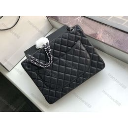 Evening Bags 10A Top Tier Quality Maxi Double Flap Bag Luxury Designer 33CM Real Leather Caviar Lambskin Classic Black Purse Quilted Handbag Shoulder61