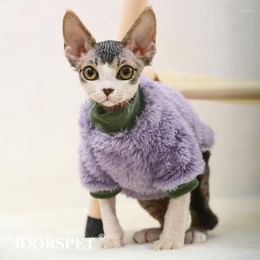 Cat Costumes Clothes Autumn Winter Warmth Kitten British Shorthair Anti-Shedding Hairless German Plus Velvet Cotton Jacket