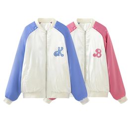 Women's Jackets ICCLEK Traf 2023 Reversible Jacket Bomber Zevity for Women Winter Cold Coat Varsity 231009