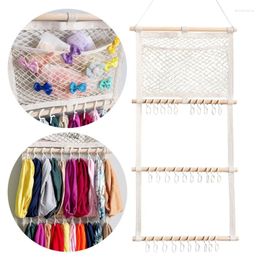 Jewellery Pouches Hanging Organiser Storage With Hanger Hooks Pacifier Clip Holder For Earrings Necklace Hairpin Display